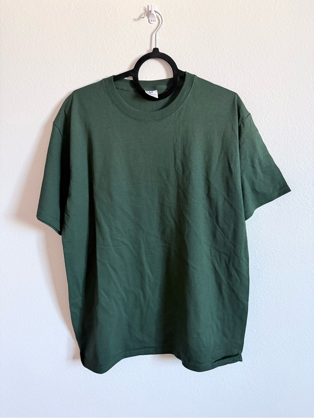 100% Cotton Classic Men's Crew Neck T-Shirt - Forest Green